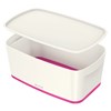 Obrázek Organizační box MyBox - s víkem S / bílo - růžová