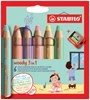 Obrázek STABILO® Woody PASTEL multifunkční pastleky 3v1/6 barev + ořezávátko