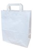 Obrázek Papírová taška KRAFT s plochým uchem / bílá / 26x14x32cm