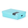 Obrázek Krabice úložná lamino PASTELINI - modrá / 35,5 x 24 x 9 cm
