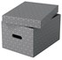 Obrázek Krabice úložná Esselte - M / šedá / 360 x 265 x 205 mm / s otvory / 3 ks